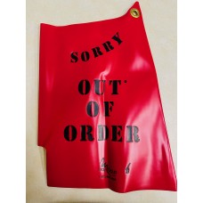 Red Out Of Order Vinyl Bag