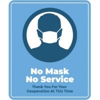 No Mask No Service Decal PID-DEC-COV-NOMASK